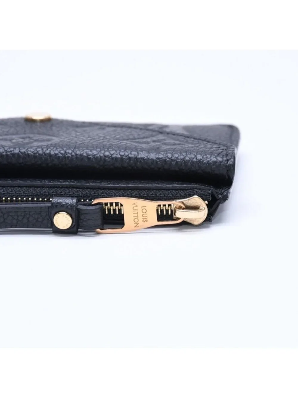 Louis Vuitton Wallet Coin Purse Card Case Porte Cartes Recto Verso Black Gold
